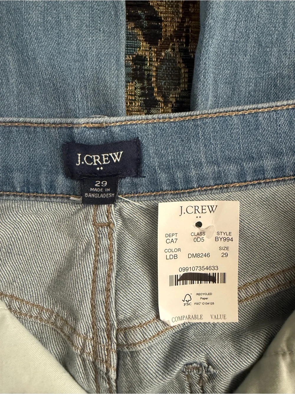 J.Crew Factory NWT Wide Leg Trouser Jeans Size 29 Light Wash Denim